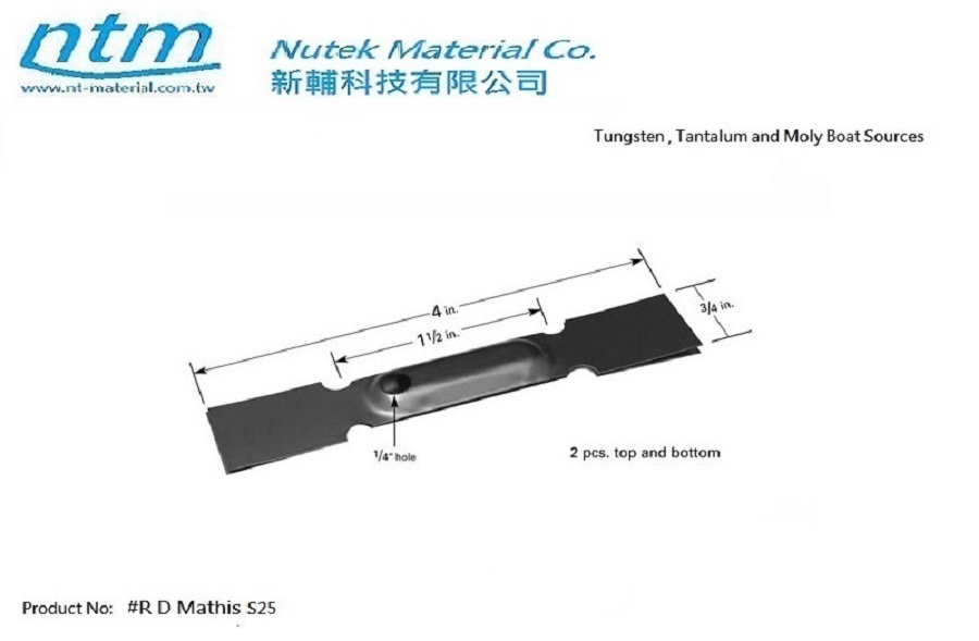 Tungsten , Tantalum and Moly Boat Sources-S25